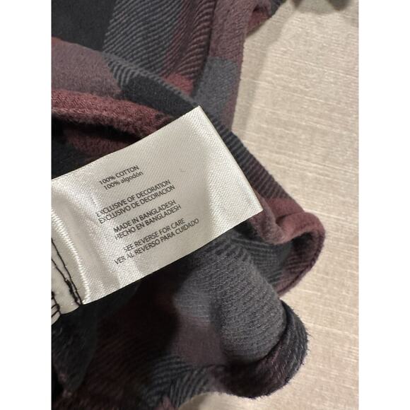 ORVIS Mens Heavy Cotton Flannel Button up Multicolor Plaid Medium Red Black Grey - Picture 8 of 9